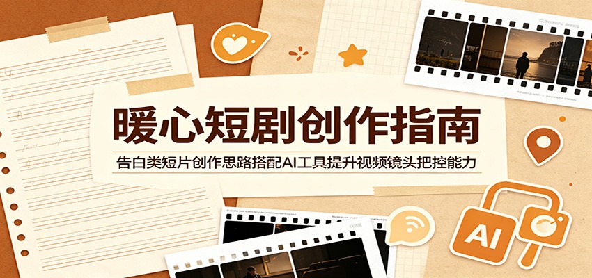 暖心短剧创作指南：告白类短片创作思路搭配AI工具提升视频镜头把控能力-项目汇