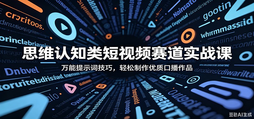 思维认知类短视频赛道实战课:万能提示词技巧,轻松制作优质口播作品-项目汇
