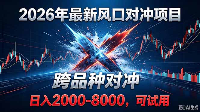 2026创业新风口！最新对冲！跨品种对冲！日收益2000-6000+-项目汇