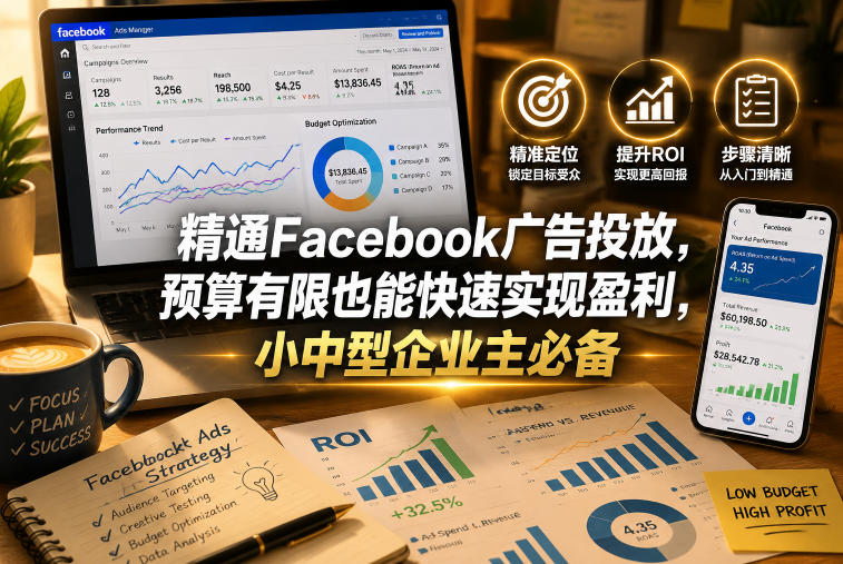 精通Facebook广告投放，预算有限也能快速实现盈利，小中型企业主必备【原创双语字幕】-项目汇