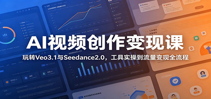 AI视频创作变现课:玩转Veo3.1与Seedance2.0,工具实操到流量变现全流程-项目汇