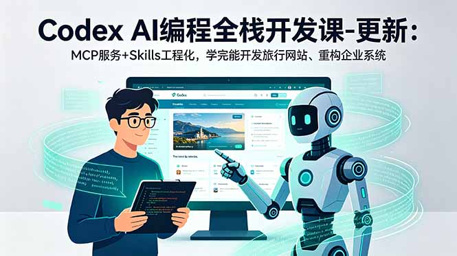 Codex AI编程全栈开发课-更新:MCP服务+Skills工程化,学完能开发旅行网站、重构企业系统-项目汇