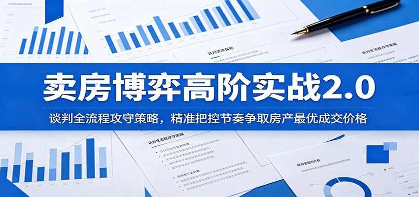 卖房博弈高阶实战2.0:谈判全流程攻守策略,精准把控节奏争取房产最优成交价格-项目汇