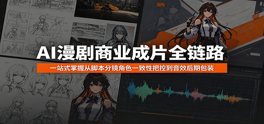 AI漫剧商业成片全链路:一站式掌握从脚本分镜角色一致性把控到音效后期包装-项目汇