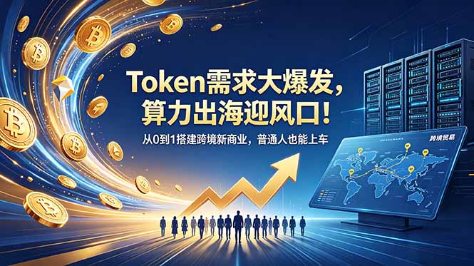 Token需求大爆发,算力出海迎风口!从0到1搭建跨境新商业,普通人也能上车-项目汇