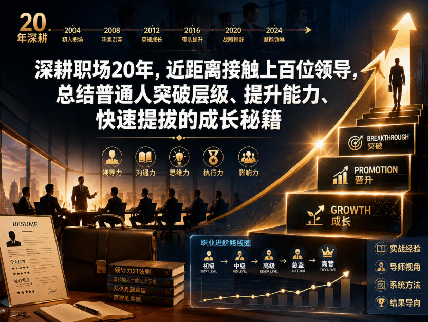 付费文章:深耕职场20年,近距离接触上百位领导,总结普通人突破层级、提升能力、快速提拔的成长秘籍(全网独家干货)-项目汇