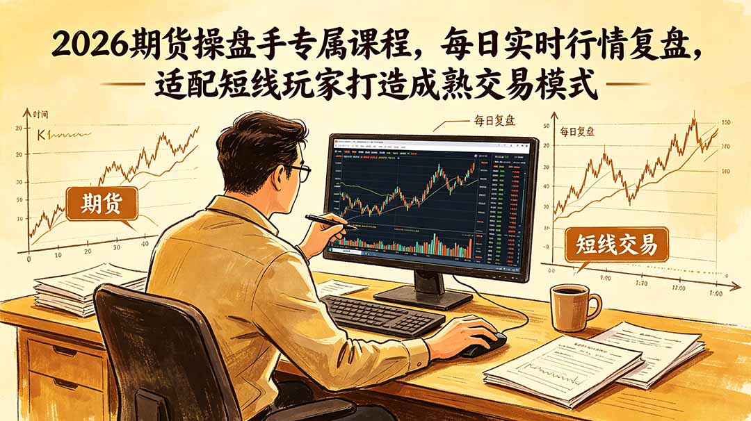 2026期货操盘手专属课程-更新6月,每日实时行情复盘,适配短线玩家打造成熟交易模式-项目汇