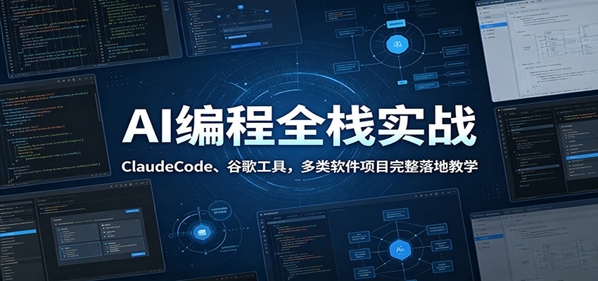 AI编程全栈实战：ClaudeCode、谷歌工具，多类软件项目完整落地教学-项目汇