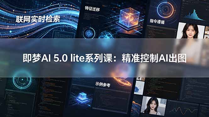 即梦AI 5.0 lite实战课:联网实时检索+特征迁移+指令遵循+示例参考,精准控制AI出图-项目汇