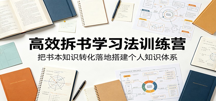 高效拆书学习法训练营,把书本知识转化落地搭建个人知识体系-项目汇