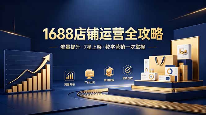 1688店铺没流量?产品上架不到7星?数字营销不会投?全套运营技能一次学(更新6月-项目汇