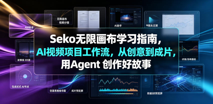 Seko无限画布学习指南,AI视频项目工作流,从创意到成片,用Agent 创作好故事-项目汇