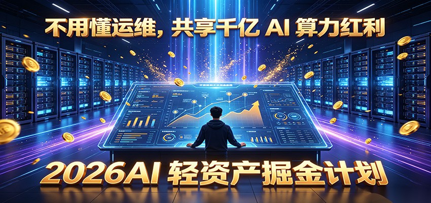 不用懂运维，共享千亿 AI 算力红利，2026AI 轻资产掘金计划-项目汇