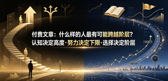 付费文章:什么样的人最有可能跨越阶层?认知决定高度·努力决定下限·选择决定阶层-项目汇