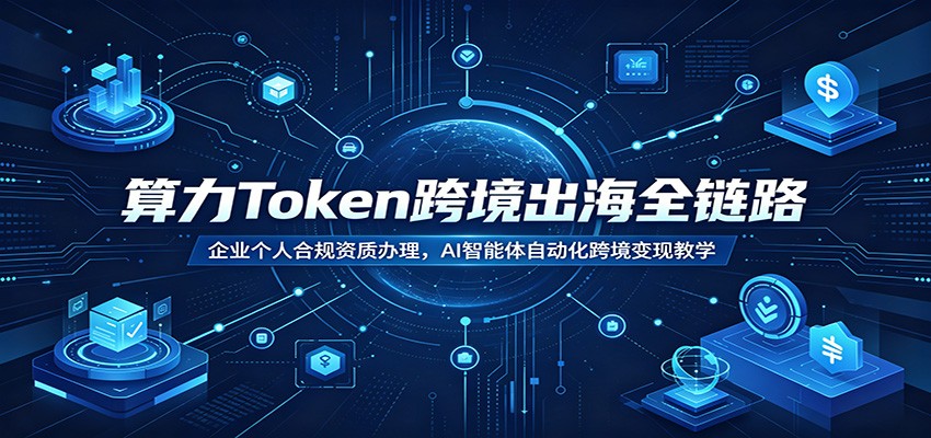 算力Token跨境出海全链路:企业个人合规资质办理,AI智能体自动化跨境变现教学-项目汇