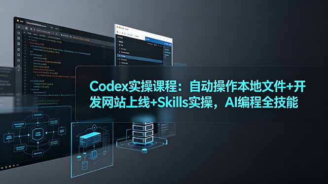 Codex实操课程：自动操作本地文件+开发网站上线+Skills实操，AI编程全技能-项目汇