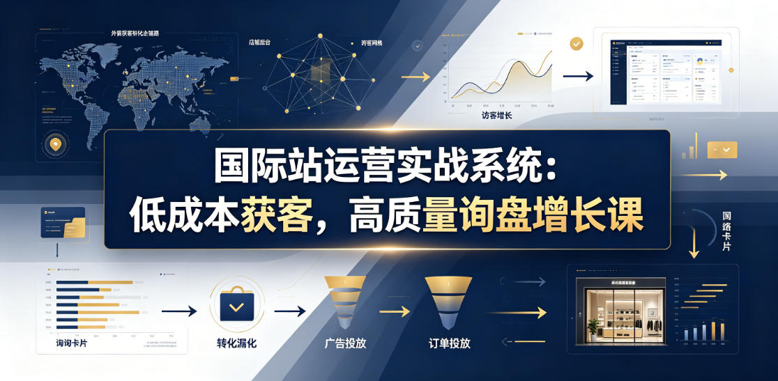 国际站运营实战系统:低成本获客,高质量询盘增长课(更新26年)-项目汇