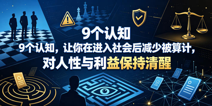 付费文章：9个认知，让你在进入社会后减少被算计，对人性与利益保持清醒-项目汇