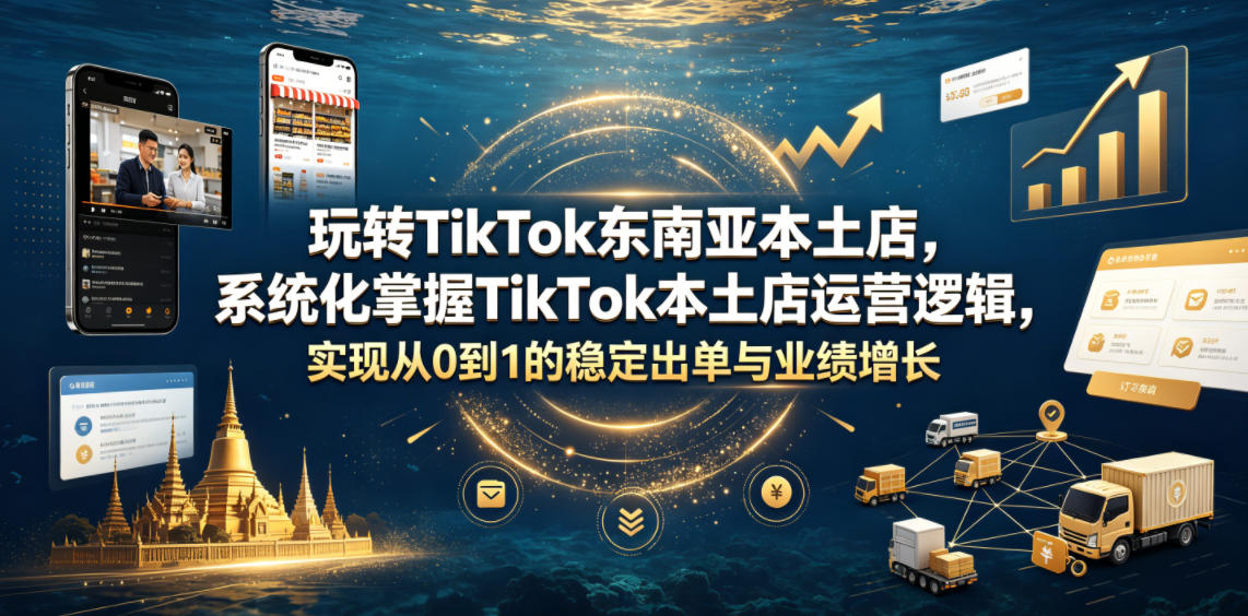 玩转TikTok东南亚本土店，系统化掌握TikTok本土店运营逻辑，实现从0到1的稳定出单与业绩增长-项目汇