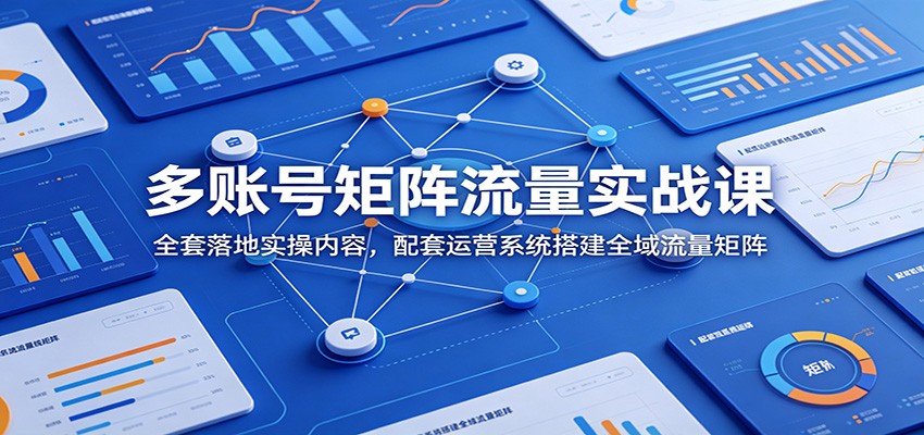 多账号矩阵流量实战课：全套落地实操内容，配套运营系统搭建全域流量矩阵-项目汇