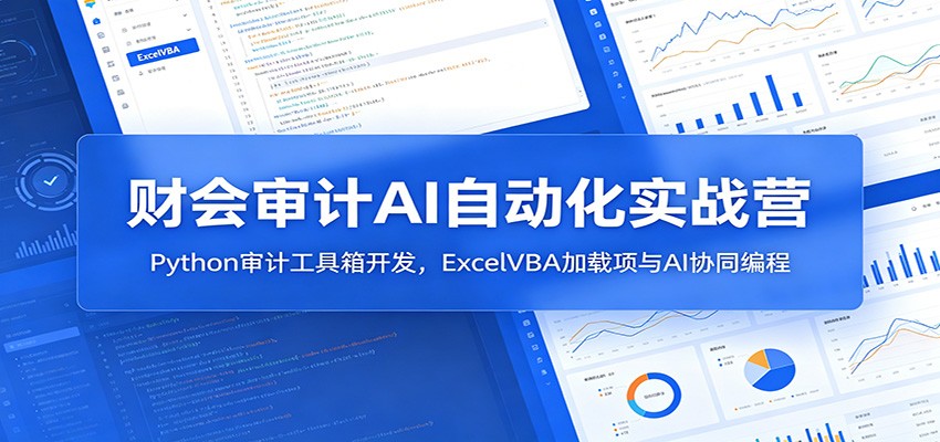 财会审计AI自动化实战营：Python审计工具箱开发，ExcelVBA加载项与AI协同编程-项目汇