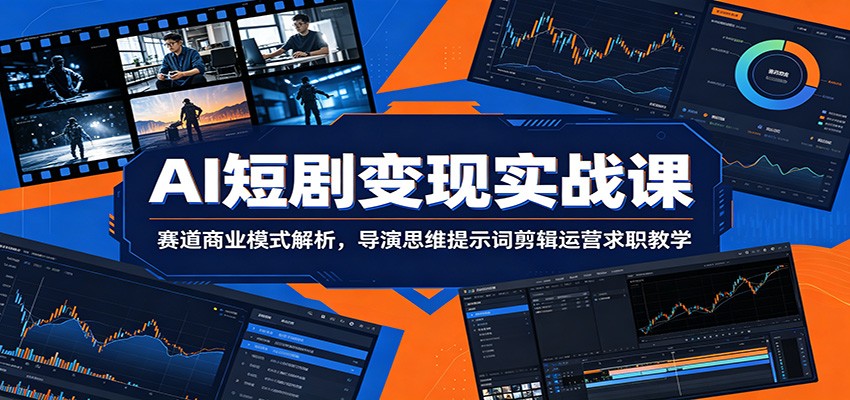 AI短剧变现实战课：赛道商业模式解析，导演思维提示词剪辑运营求职教学-项目汇