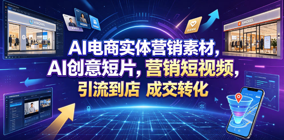 AI电商实体营销素材，AI创意短片，高效打造营销短视频，轻松引流到店，稳定提升门店客流与成交转化-项目汇
