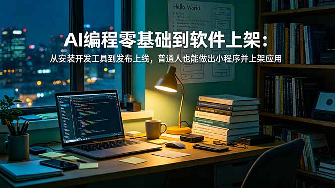 AI编程零基础到软件上架：从安装开发工具到发布上线，普通人也能做出小程序并上架应用商店-项目汇