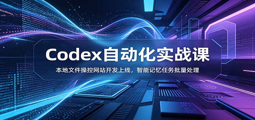 Codex自动化实战课：本地文件操控网站开发上线，智能记忆任务批量处理-项目汇