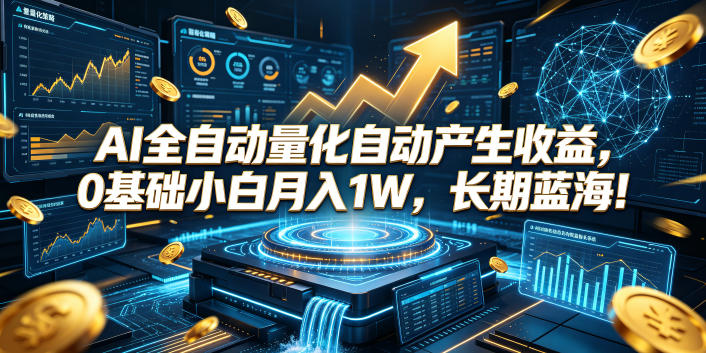 AI全自动量化自动产生收益，0基础小白月入1W，长期蓝海！【揭秘】-项目汇