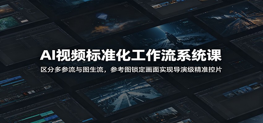 AI视频标准化工作流系统课:区分多参流与图生流,参考图锁定画面实现导演级精准控片-项目汇