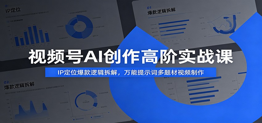 视频号AI创作高阶实战课：IP定位爆款逻辑拆解，万能提示词多题材视频制作-项目汇
