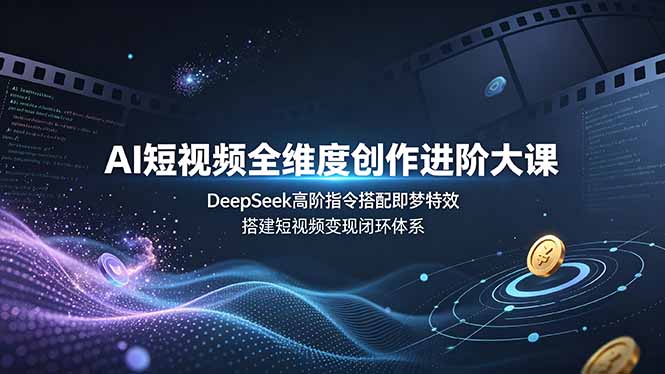 AI短视频全维度创作进阶大课，DeepSeek高阶指令搭配即梦特效，搭建短视频变现闭环体系-项目汇