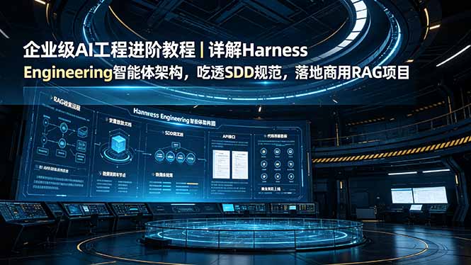 企业级AI工程进阶教程|详解Harness Engineering智能体架构,吃透SDD规范,落地商用RAG项目-项目汇