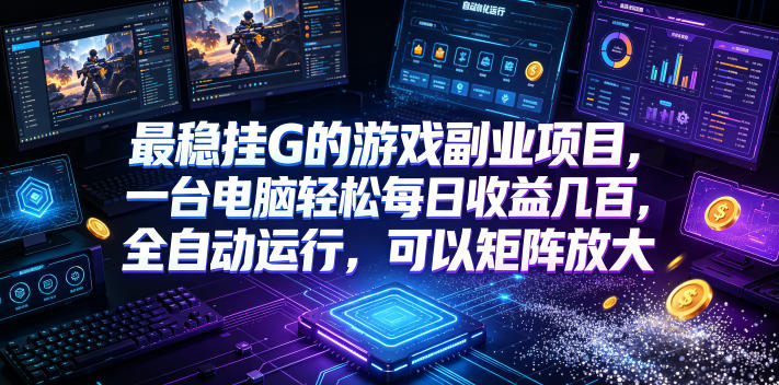 AI游戏全自动挂机项目，单号日入100左右，可矩阵放大！-项目汇