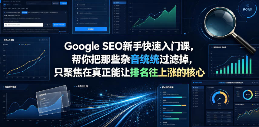 Google SEO新手快速入门课，帮你把那些杂音统统过滤掉，只聚焦在真正能让排名往上涨的核心动作【原创双语字幕】-项目汇