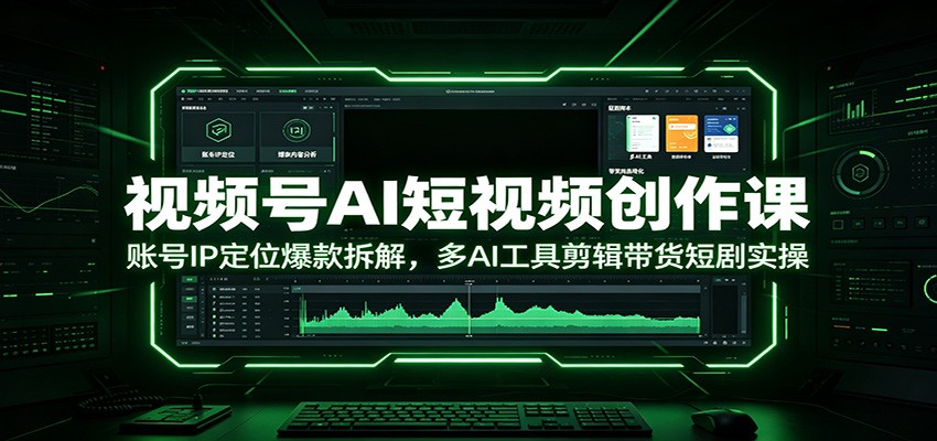 视频号AI短视频创作课：账号IP定位爆款拆解，多AI工具剪辑带货短剧实操-项目汇
