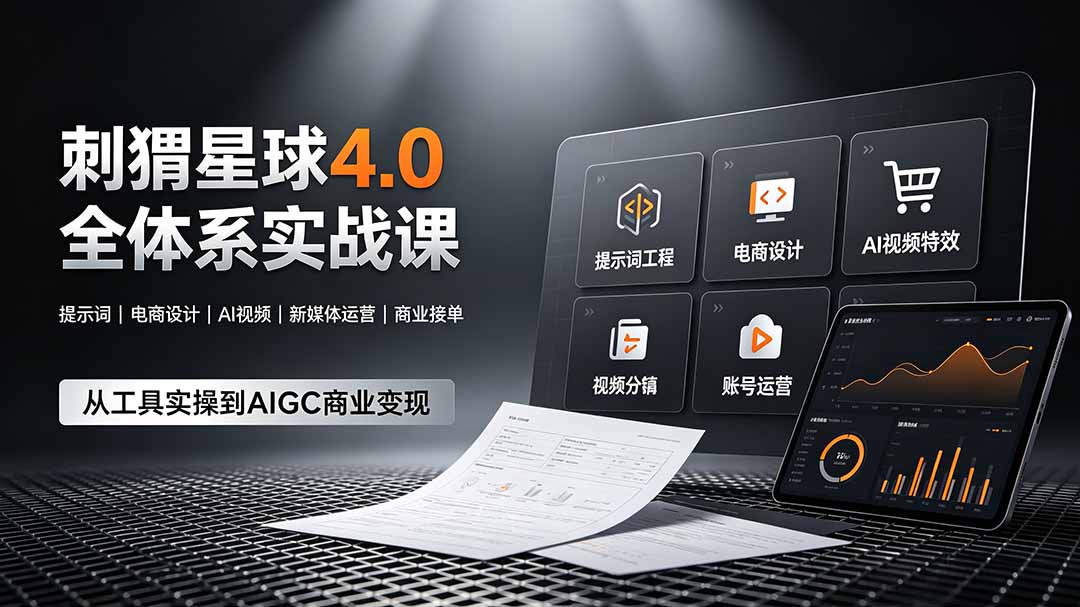 刺猬星球4.0全体系实战课，覆盖提示词工程、电商设计、AI视频特效与新媒体运营，一站式掌握AIGC商业核心技能-项目汇