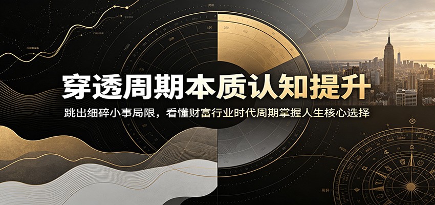 穿透周期本质认知提升：跳出细碎小事局限，看懂财富行业时代周期掌握人生核心选择-项目汇