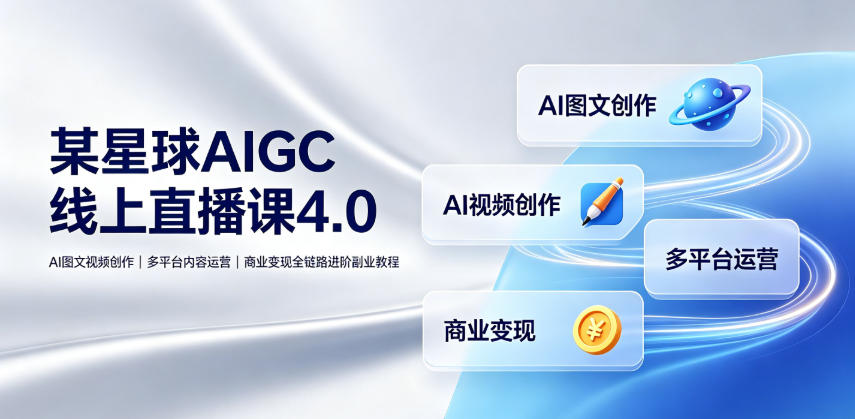 某星球AIGC线上直播课4.0｜AI图文视频创作、多平台内容运营、商业变现全链路进阶副业教程-项目汇