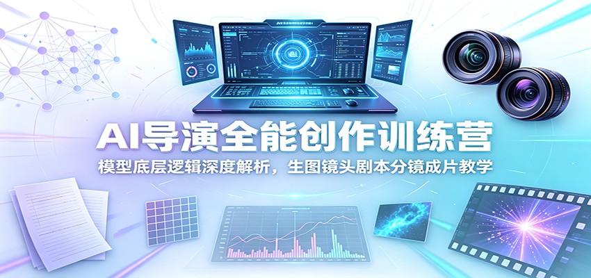 AI导演全能创作训练营：模型底层逻辑深度解析，生图镜头剧本分镜成片教学-项目汇