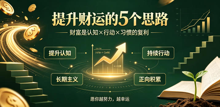 付费文章：提升财运的5个思路——财富是认知x行动x习惯的复利，愿你越努力，越幸运-项目汇