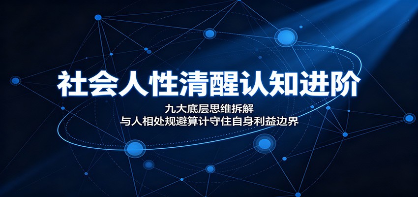 社会人性清醒认知进阶：九大底层思维拆解，与人相处规避算计守住自身利益边界-项目汇
