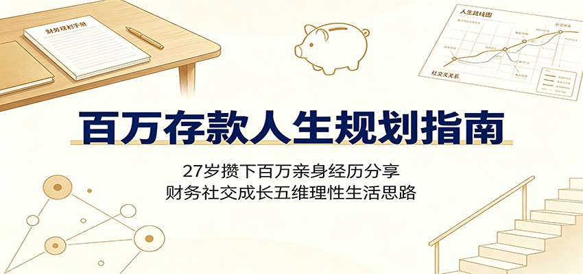 百万存款人生规划指南：27岁攒下百万亲身经历分享，财务社交成长五维理性生活思路-项目汇