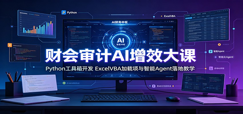 财会审计AI增效大课：Python工具箱开发，ExcelVBA加载项与智能Agent落地教学-项目汇