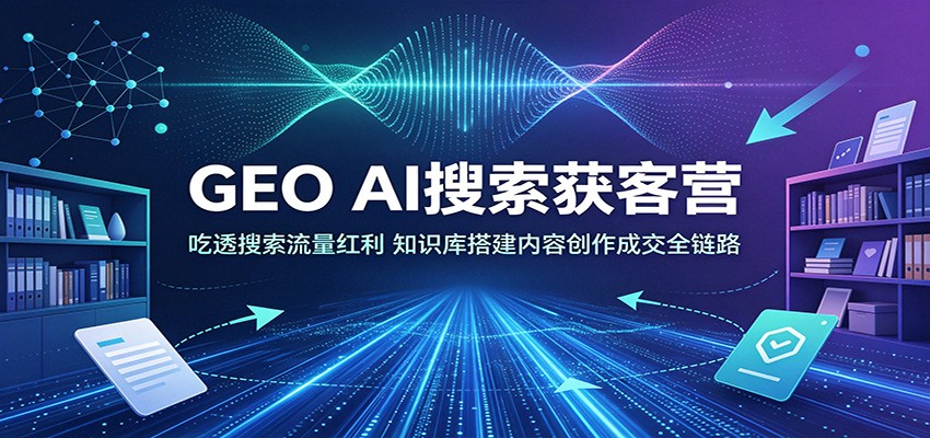 GEO AI搜索获客营：吃透搜索流量红利，知识库搭建内容创作成交全链路-项目汇