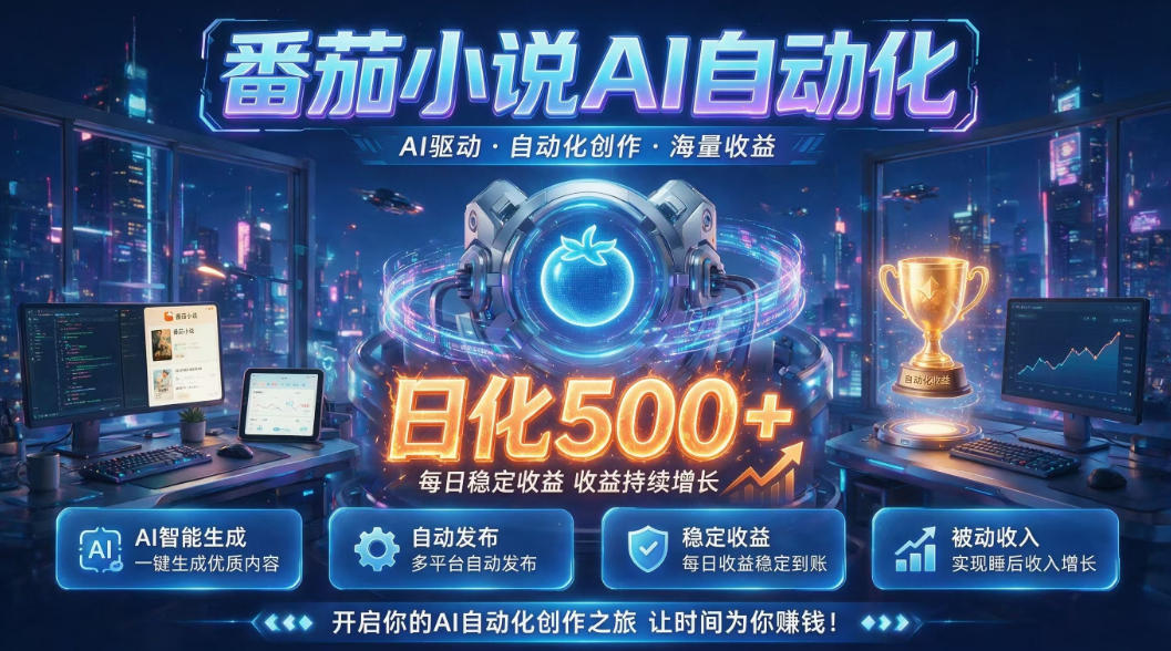 小白可做番茄AI，居家轻创业，每日稳赚500➕，普通人低门槛轻松线上增收【揭秘】-项目汇