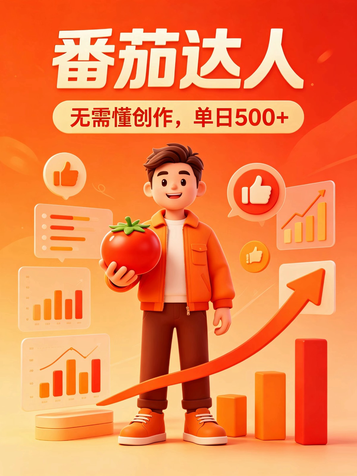 番茄小说达人全自动变现，普通人轻松日入500+-项目汇
