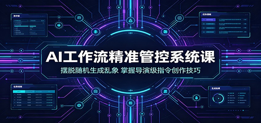AI工作流精准管控系统课:摆脱随机生成乱象,掌握导演级指令创作技巧-项目汇