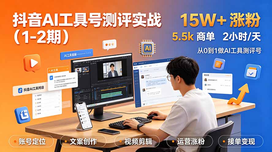 抖音AI工具号测评实战(1-2期-项目汇